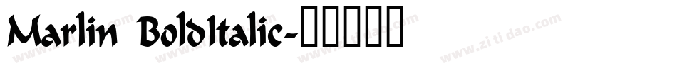 Marlin BoldItalic字体转换